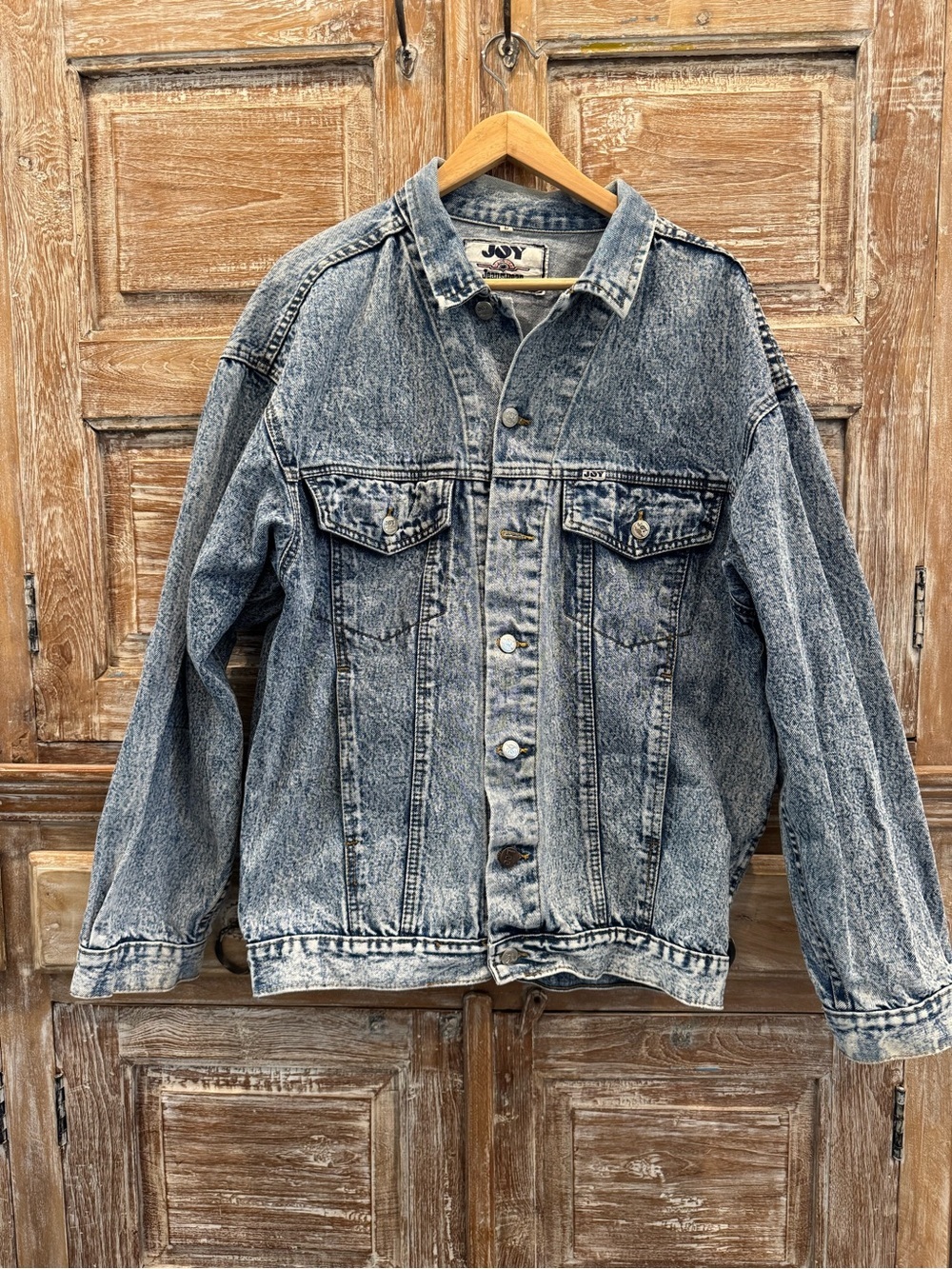 JOY Acid Wash Vintage 80’s 90’s Denim Jacket Trucker Oversized